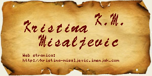 Kristina Misaljević vizit kartica